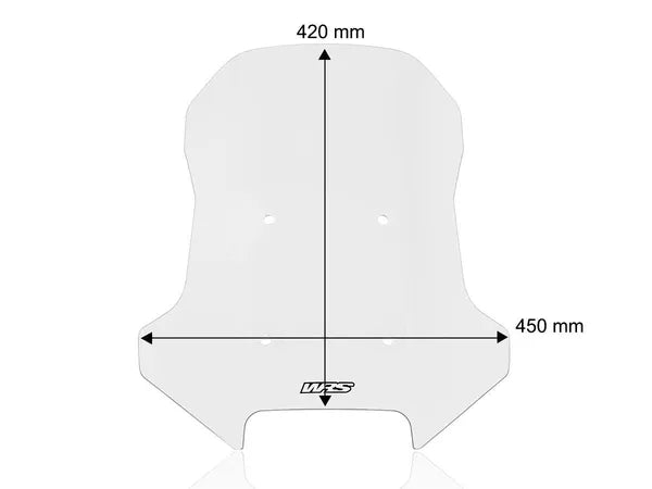 WRS vindskærm - klar glas | 450MT